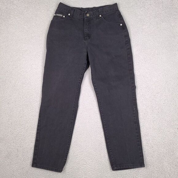 Lee Denim - Vintage Lee Riveted Jeans Womens‎ 10 P Black Mom Denim Made In USA